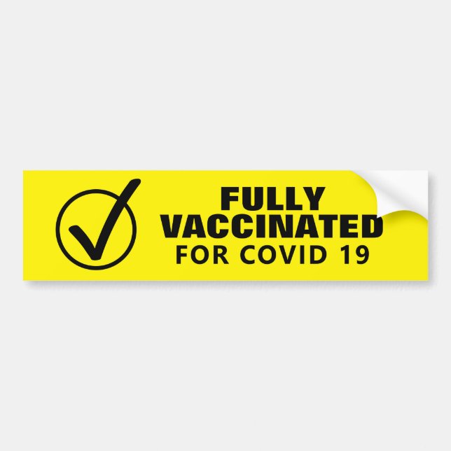 Autocollant De Voiture Entièrement vacciné pour 19 voyants Bumper Sticker (Devant)