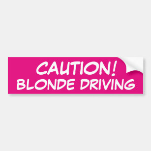 Autocollant De Voiture Entraînement de blonde de PRÉCAUTION