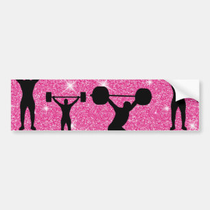 Autocollant De Voiture Entraînement Fitness Gymnastique Sport Paillettes