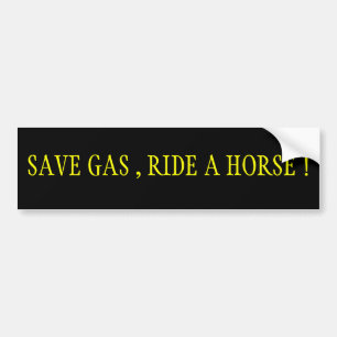 Autocollant De Voiture Épargnez le gaz, montez un cheval !