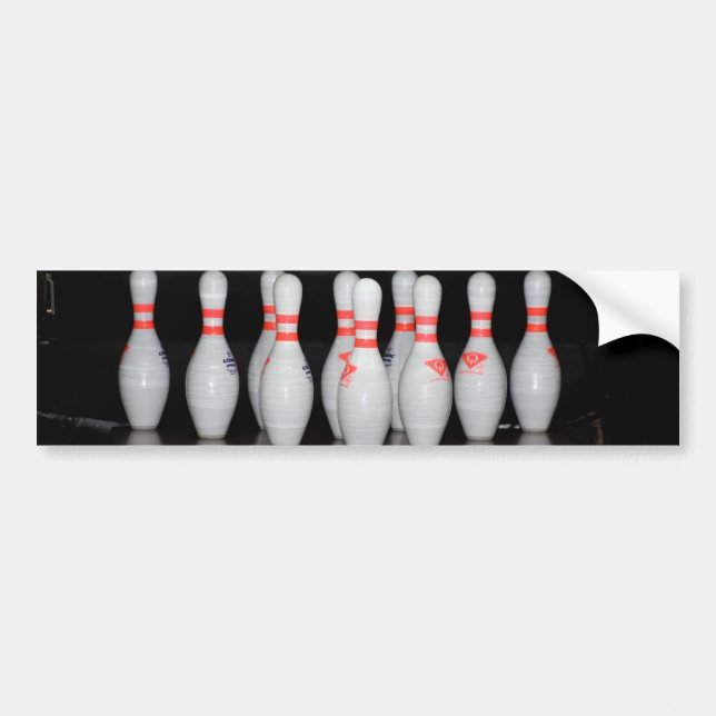 Autocollant De Voiture Épingle de Bowling (Devant)