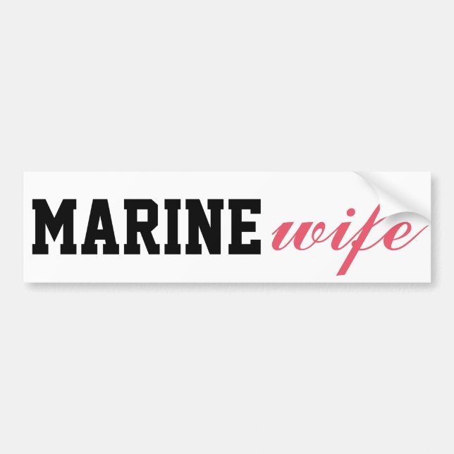 Autocollant De Voiture Épouse marine (Devant)