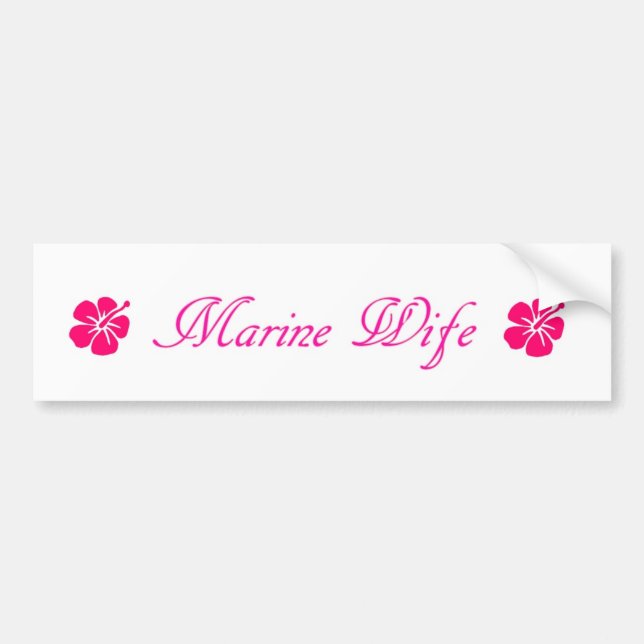 Autocollant De Voiture épouse marine simple (Devant)