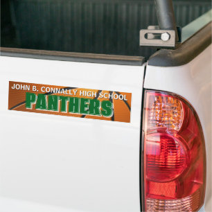 Autocollant De Voiture Équipe de basketball verte personnalisée lycée