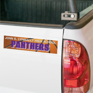 Autocollant De Voiture Équipe de basketball violet sur mesure Lycée