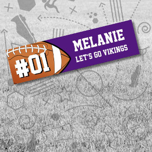 Autocollant De Voiture Équipe de football blanc violet