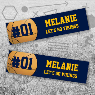 Autocollant De Voiture Équipe d'or de basket-ball de la Marine