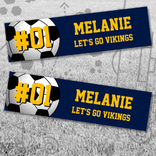 Autocollant De Voiture Équipe d'or de football de la Marine