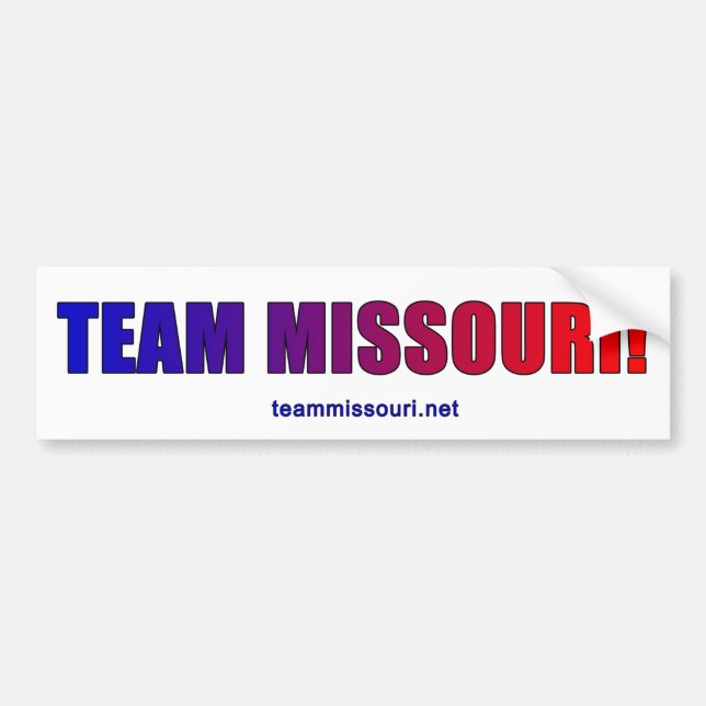 Autocollant De Voiture Équipe Missouri fier ! (Devant)