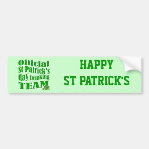 Autocollant De Voiture Équipe officielle de la fête de St Patrick