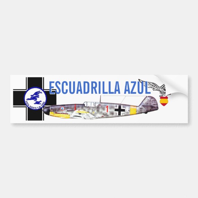AUTOCOLLANT DE VOITURE ESCUADRILLA AZUL (Devant)