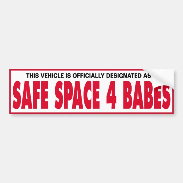 AUTOCOLLANT DE VOITURE ESPACE SÉCURITAIRE 4 BÉBÉS (Devant)