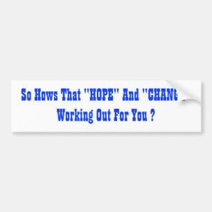 Autocollant De Voiture "ESPOIR" et "CHANGEMENT "