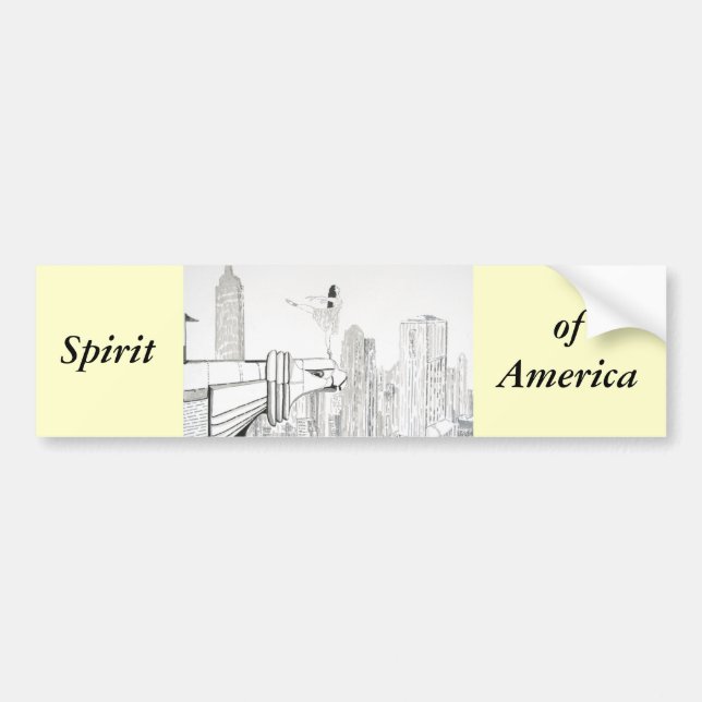Autocollant De Voiture Esprit d'Amérique (Devant)