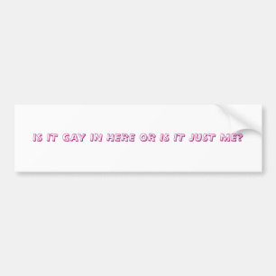 AUTOCOLLANT DE VOITURE EST-IL GAI DEDANS ICI OU EST-IL JUSTE MOI ?