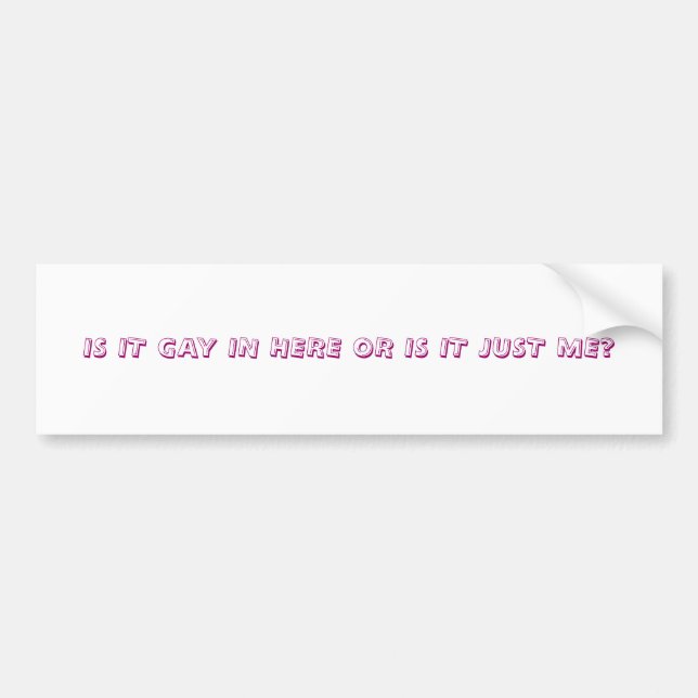 AUTOCOLLANT DE VOITURE EST-IL GAI DEDANS ICI OU EST-IL JUSTE MOI ? (Devant)