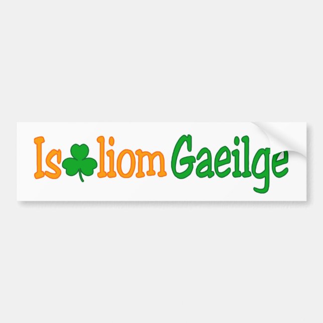 Autocollant De Voiture Est le pare-chocs de gaeilge de liom de breá (Devant)