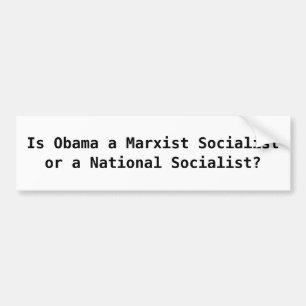 Autocollant De Voiture Est Obama par Socialistor marxiste un Socia