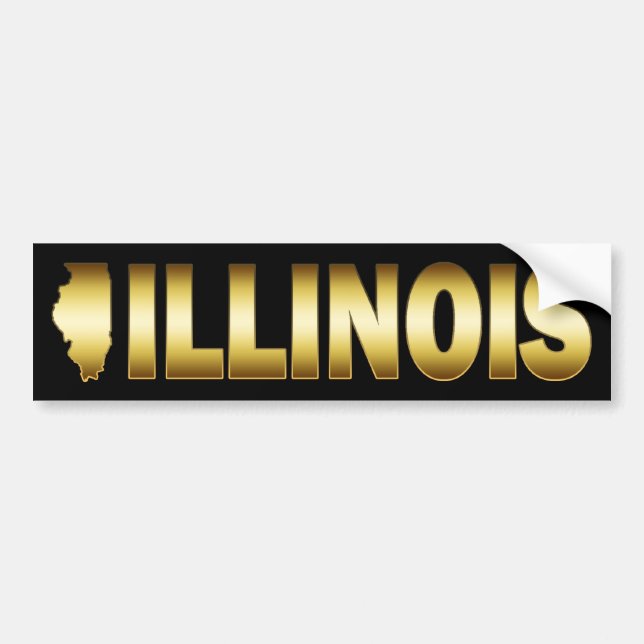 AUTOCOLLANT DE VOITURE ÉTAT DE L'ILLINOIS (Devant)