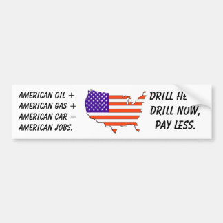 Autocollant De Voiture Etats-Unis-carte-drapeau, huile américaine +Gaz