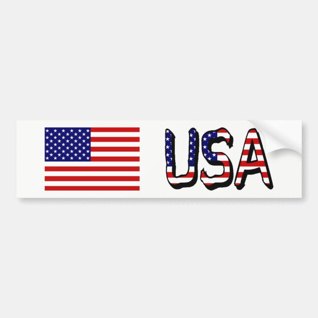 Autocollant De Voiture États-Unis Drapeau et cache (Devant)