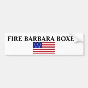 Autocollant De Voiture Etats-Unis-Drapeau-Grand, le FEU BARBARA BOXER !