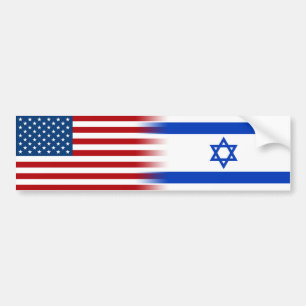 Autocollant De Voiture États-Unis Israël Alliés Drapeau américain Israël