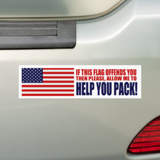 Autocollant De Voiture États-Unis Si Ce Drapeau Vous Offense