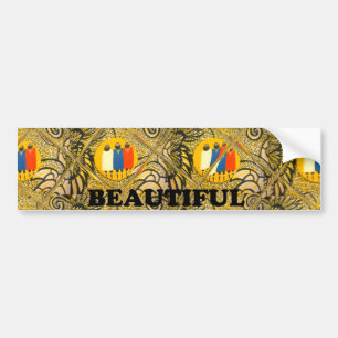 Autocollant De Voiture Ethnic African Art Design Imprimer : Beautiful Peo