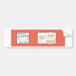 Autocollant De Voiture Étiquette de bouteille d'eau de gâteau Mariage rou