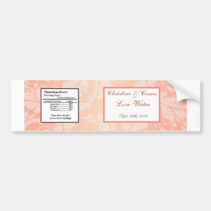 Autocollant De Voiture Étiquette de bouteilles d'eau Rose Brown sur flott