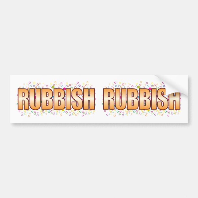 Autocollant De Voiture Étiquette de bulle de déchets (Devant)