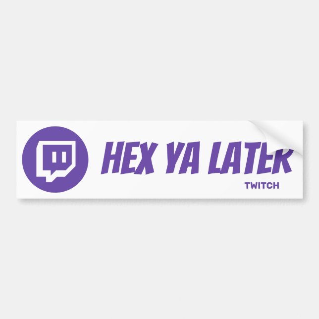 Autocollant De Voiture Étiquette Twitch (Devant)