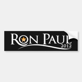 Autocollant De Voiture Étoile 2012 d'or de Ron Paul