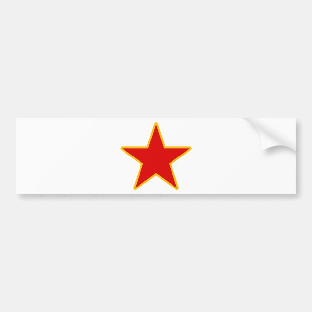 Autocollant De Voiture Étoile rouge communiste (Devant)