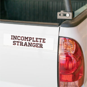 Autocollant De Voiture Étranger incomplet