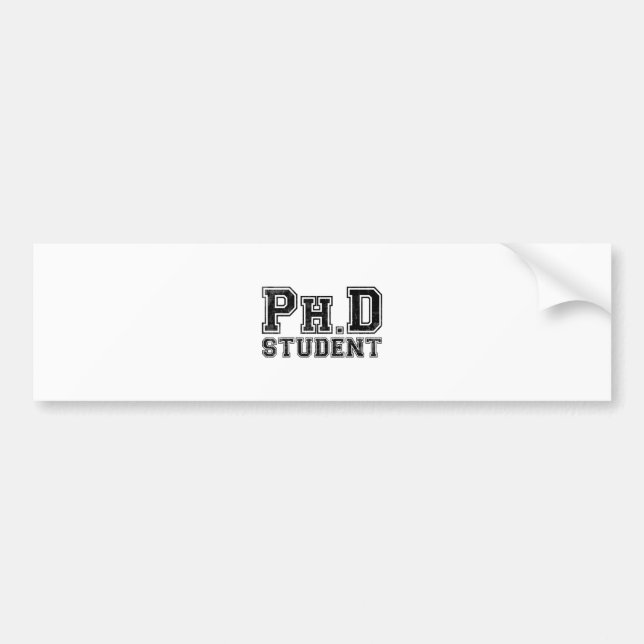 Autocollant De Voiture Étudiant de Ph.D (Devant)