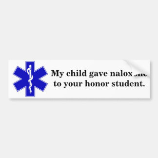 Autocollant De Voiture Étudiant d'honneur de naloxone