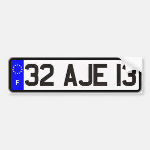 Autocollant De Voiture Euro adhésif pour pare-chocs français de blanc d