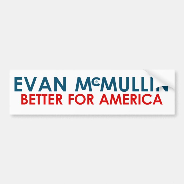 Autocollant De Voiture Evan McMullin - améliorez pour l'Amérique (Devant)