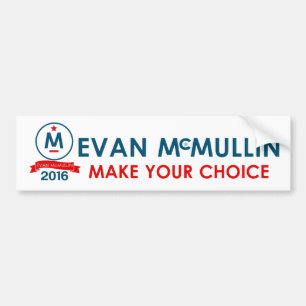 Autocollant De Voiture Evan McMullin font votre choix