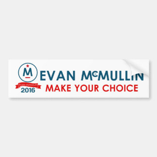 Autocollant De Voiture Evan McMullin font votre choix