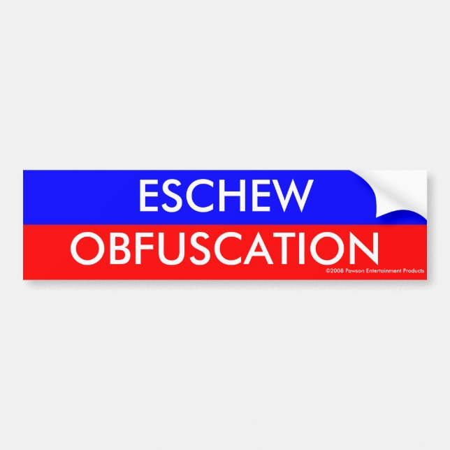 AUTOCOLLANT DE VOITURE ÉVITEZ L'OBSCURCISSEMENT (Devant)