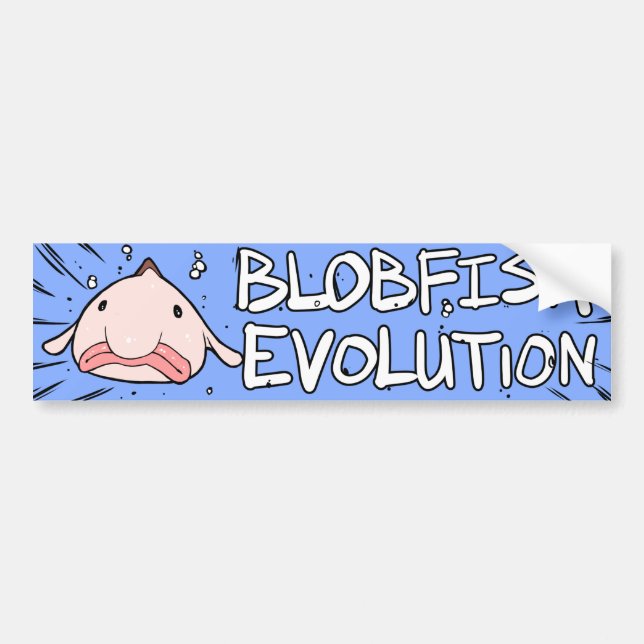 Autocollant De Voiture Évolution de Blobfish (Devant)