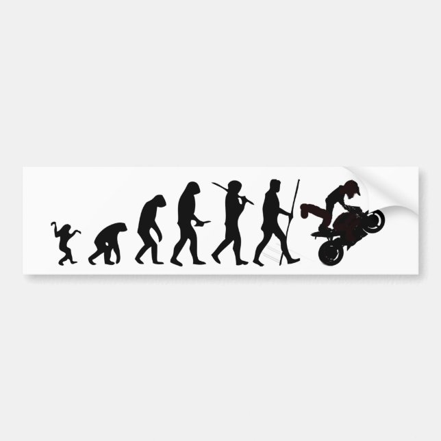 Autocollant De Voiture Evolution de la moto bumper sticker (Devant)