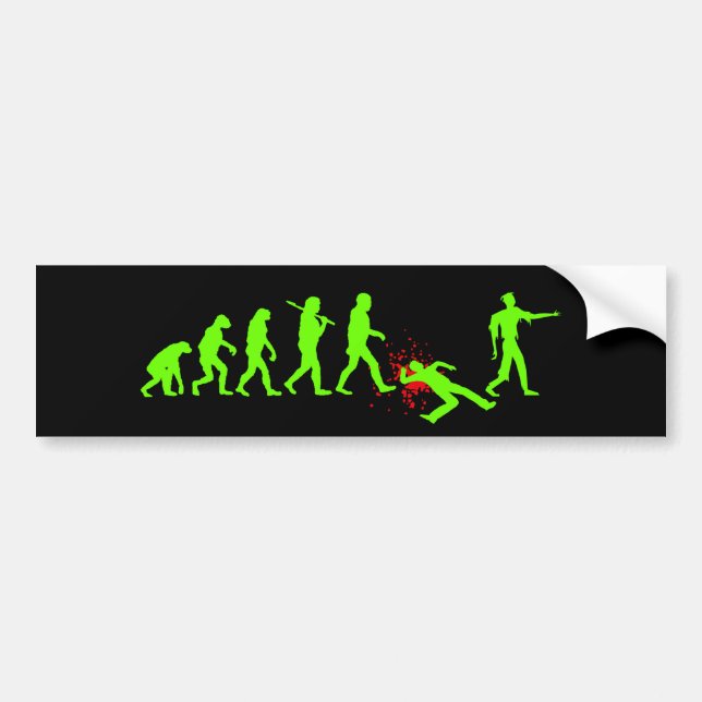 Autocollant De Voiture Évolution des zombies (Devant)