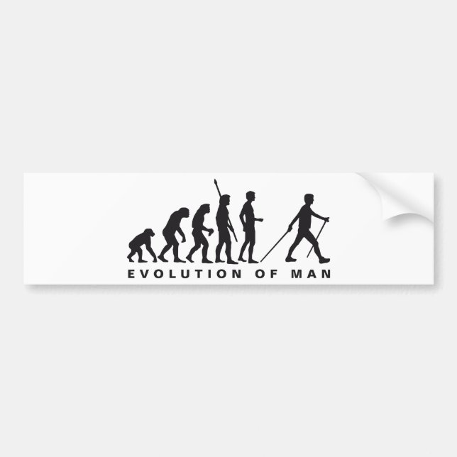 Autocollant De Voiture evolution nordiod walking (Devant)