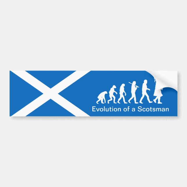 Autocollant De Voiture Evolution of a Scotsman Car Bumper Sticker (Devant)