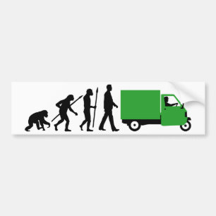 Autocollant De Voiture Evolution of man Piaggio Singe mini transporteur