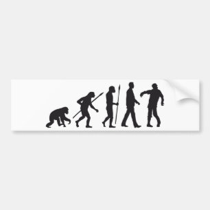 Autocollant De Voiture evolution of man zombie walking dead